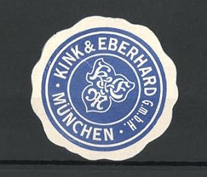 Seller image for Prge-Reklamemarke Kink, Eberhard GmbH, Mnchen, Firmenlogo for sale by Bartko-Reher