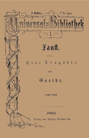 Bild des Verkufers fr Faust: Eine Trag die. Erster Theil (Reclams Universal-Bibliothek) : Eine Trag die. Erster Theil zum Verkauf von AHA-BUCH