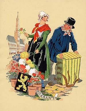 Antique Print-BRABANT-COSTUME-BELGIUM-Naudy-Renaudin-1920