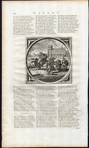 Antique Print-DONKEY-MONKEY-VIRGIN-Venne-Cats-1655