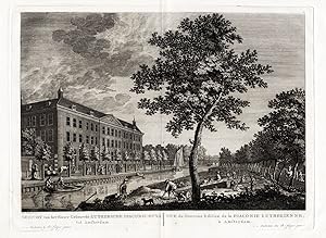 Antique Print-AMSTERDAM-NETHERLANDS-LUTHERAN PARISH HOUSE-DIACONIE-Fouquet-1783