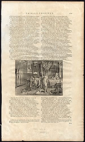 Antique Print-VASHTI-PERSIAN QUEEN-UNDRESS-Venne-Cats-1655