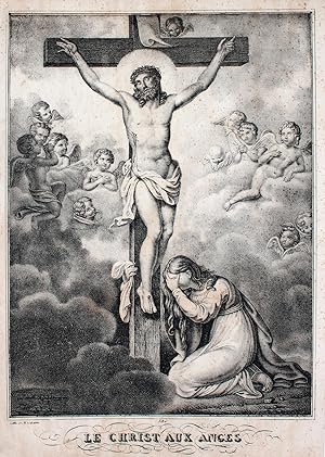 "Le Christ Aux Anges" originale Lithographie ca.33,5x25cm (Darstellung / image size) auf Papier (...