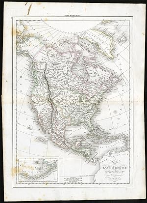 Antique Print-UNITED STATES-CANADA-MEXICO-CENTRAL AMERICA-Delamarche-1840