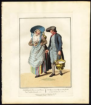 Antique Costume Print-NETHERLANDS-FARMER-GELDERLAND-MILK-Maaskamp-Portman-1811