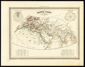 Antique Print-ANCIENT WORLD-AFRICA-EUROPE-ASIA-Vuillemin-1856