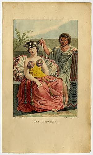 Antique Print-OTAHEITE-TAHITI-NATIVE-COSTUME-Kuyper-Portman-1802