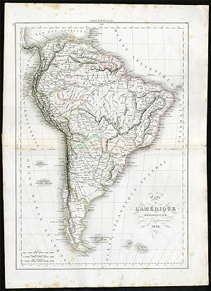Antique Print-SOUTH AMERICA-BRAZIL-PERU-CHILI-ARGENTINA-Delamarche-1840
