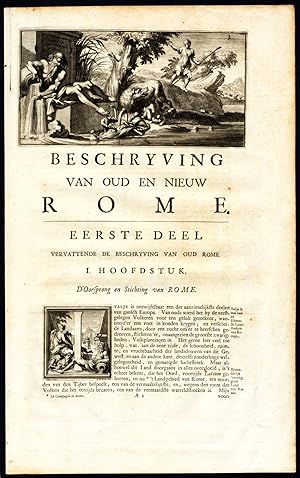 Antique Print-ALLEGORY-ROME-ROMULUS-REMUS-WOLF-MYTHOLOGY-Halma-1704