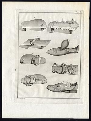 Antique Print-ARABIAN FOOTWEAR-SANDAL-SHOES-Niebuhr-Meer-1774