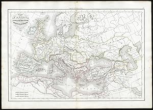 Antique Print-MIDDLE AGES-EUROPE-HUN-OSTROGOTHS-Delamarche-1840