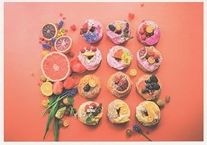 German Incredible Confectionary Cakes & Flowers Postcard