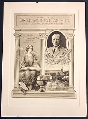 DINNER GIVEN To Dr. LIVINGSTON FARRAND. President of Cornell University.; By the Lotos Club New Y...