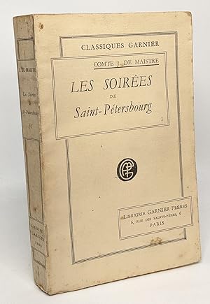 Image du vendeur pour Les soires de Saint-Ptersbourg ou entretiens sur le gouvernement temporel de la providence suivies d'un trait sur les sacrifices - tome premier mis en vente par crealivres