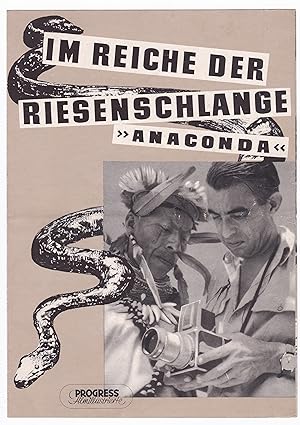 Progress Filmillustrierte - Im Reiche der Riesenschlange Anaconda 84/56. Bebildert und illustriert!