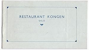 Variete Bühne Artisten - Restaurant Kongen Oslo (Norwegen). Programm vermutlich aus den 1930er Ja...