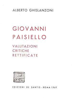 Giovanni Paisiello - Valutazioni critiche rettificate