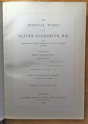 The Poetical Works of Oliver Goldsmith - M.B., and Professor of Ancient History in the Royal Acad...