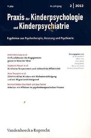 Bild des Verkufers fr Praxis der Kinderpsychologie und Kinderpsychiatrie. 61. Jg. 2/2012. zum Verkauf von Fundus-Online GbR Borkert Schwarz Zerfa