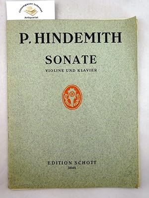 Sonate für Violine und Klavier (1939). Edition Schott 3645 ( B S S 36124).