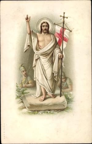 Ansichtskarte / Postkarte Betender Jesus und Soldaten
