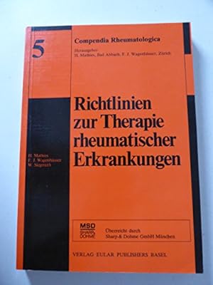 Imagen del vendedor de Richtlinien zur Therapie rheumatischer Erkrankungen . Compendia Rheumatologica (3717700073) a la venta por Gabis Bcherlager