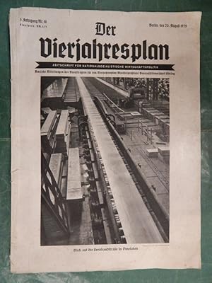 Seller image for Der Vierjahresplan - Zeitschrift fr NS-Wirtschaftspolitik. . . 3. Jg. Aug.1939, Folge 16 for sale by Buchantiquariat Uwe Sticht, Einzelunter.