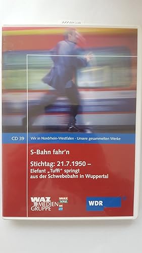 S-Bahn fahr n / Stichtag: 21.7.1950. Elefant "Tuffi" springt aus der Schwebebahn in Wuppertal. Wi...