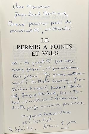 Le Permis à points et vous --- avec hommage de l'auteur