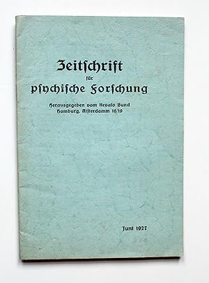 Zeitschrift für psychische Forschung. Juni 1927