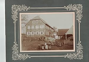 Stattliches ländliches Anwesen mit Schindelverkleidung Raum Schmalkalden Originalfotografie um 1910