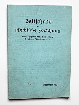 Zeitschrift für psychische Forschung. Dezember 1927