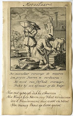 Antique Print-PROFESSION-METZELAAR-MASON-Luiken-Clara-1720