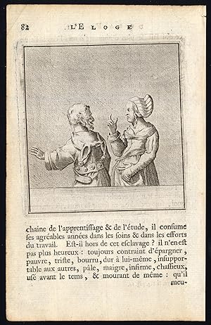 Seller image for Antique Print-PRAISE OF FOLLY-WOMAN-FOOL-Holbein-Erasmus-1728 for sale by Pictura Prints, Art & Books