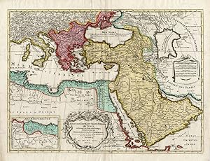 Antique Map-TURKISH EMPIRE-MEDITERRANEAN-Elwe-1792