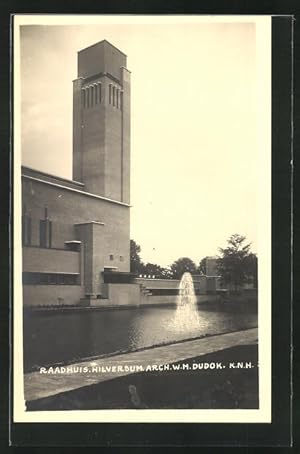 Ansichtskarte Hilversum, Rathaus im Bauhaus-Stil