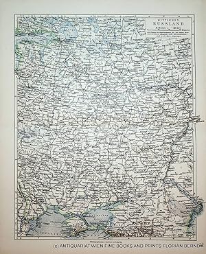 Russia, map c. 1900 / Russland, Landkarte ca. 1900