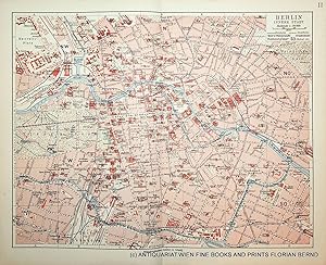 Berlin Centre, map c. 1900 / Berlin Zentrum / Berlin Innere Stadt, Stadtplan ca. 1900