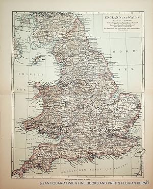 England and Wales, map c. 1900 / England