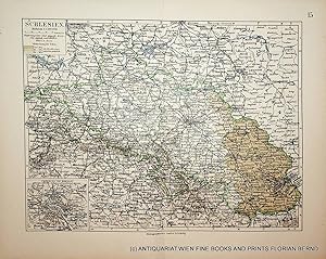 Silesia, map c. 1900 / Schlesien, Landkarte ca. 1900