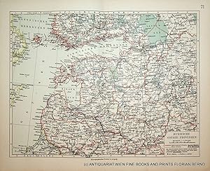 Baltic states, Estonia, Latvia, and Lithuania map, c. 1900 / Baltikum, Estland, Lettland und Lita...