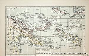 Kaiser-Wilhelmsland part of German New Guinea, map c. 1900 / Kaiser-Wilhelms-Land, Deutsch-Neugui...