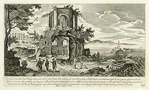 Antique Master Print-LANDSCAPE-RUIN-SEASHORE-Brueghel-Sadeler-1606