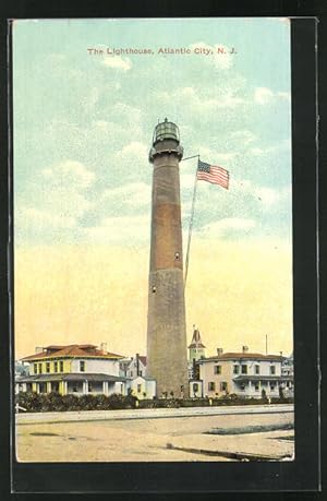 Ansichtskarte Atlantic City, The Lighthouse, Sicht auf den Leuchtturm