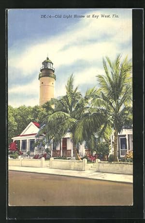 Ansichtskarte Key West, Old Light House, Ortspartie mit Blick zum Leuchtturm