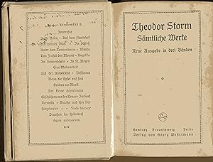 Theodor Storm - Sämtliche Werke, neue Ausgabe in drei Bänden - Copyright 1918