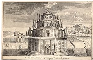 Bild des Verkufers fr Antique Print-MAUSOLEUM-EMPEROR AUGUSTUS-CAMPUS MARTIUS-ROME-ITALY-Lauro-c.1750 zum Verkauf von Pictura Prints, Art & Books