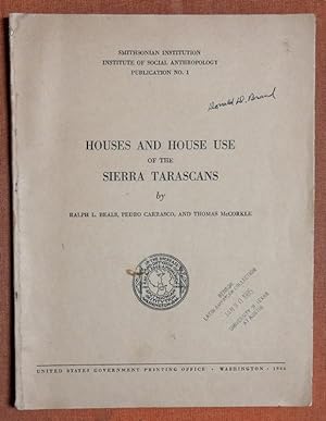 Seller image for Houses and House Use of the Sierra Tarascans for sale by GuthrieBooks