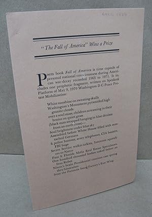 Seller image for The Fall of America" Wins a Prize for sale by Atlantic Bookshop