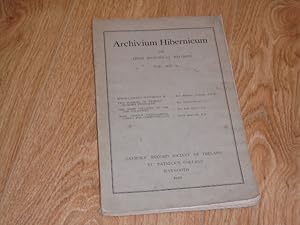 Bild des Verkufers fr Archivium Hibernicum Irish Historical Records Volume XIV zum Verkauf von Dublin Bookbrowsers